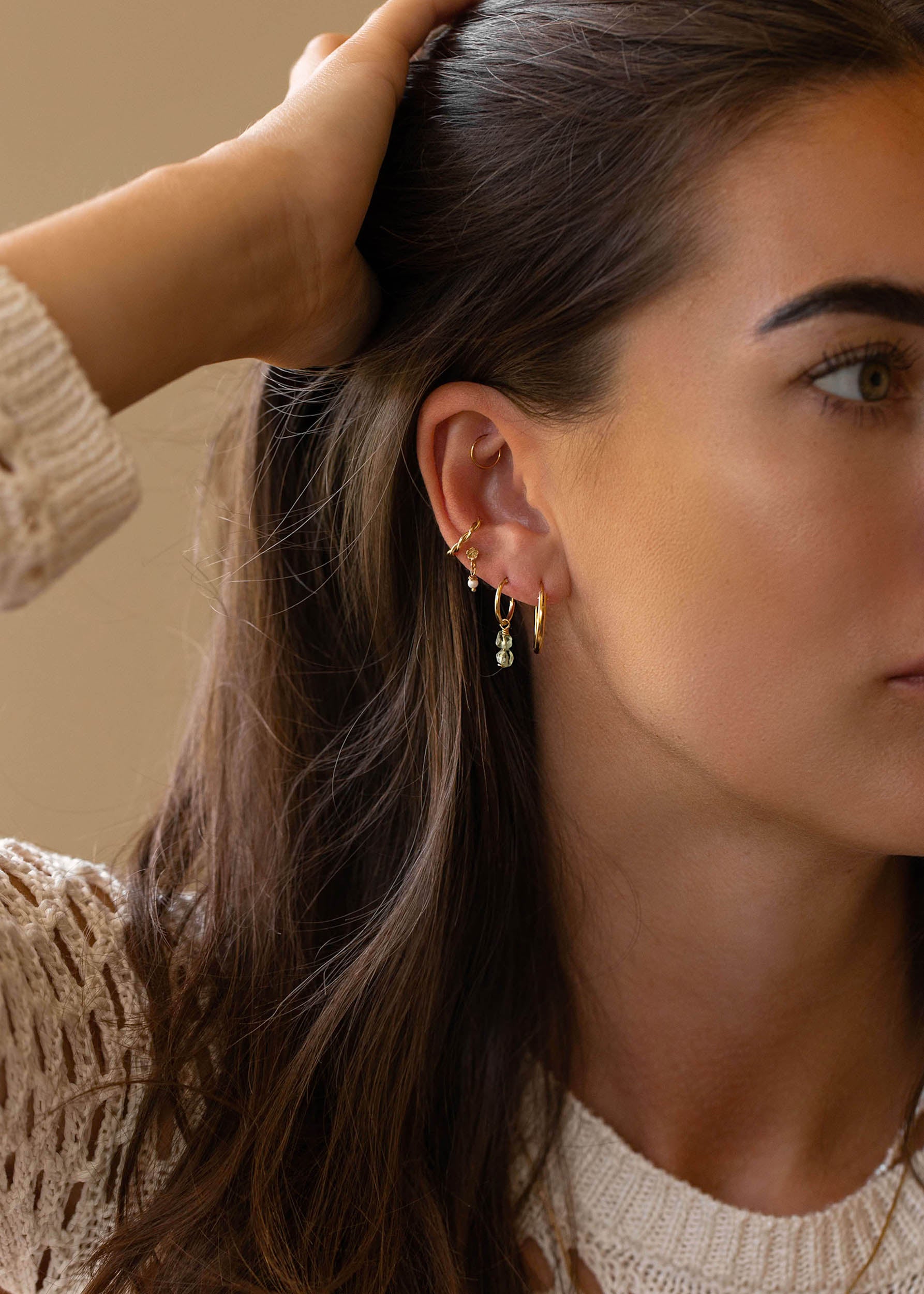 Clous d'oreilles Fleur Perle