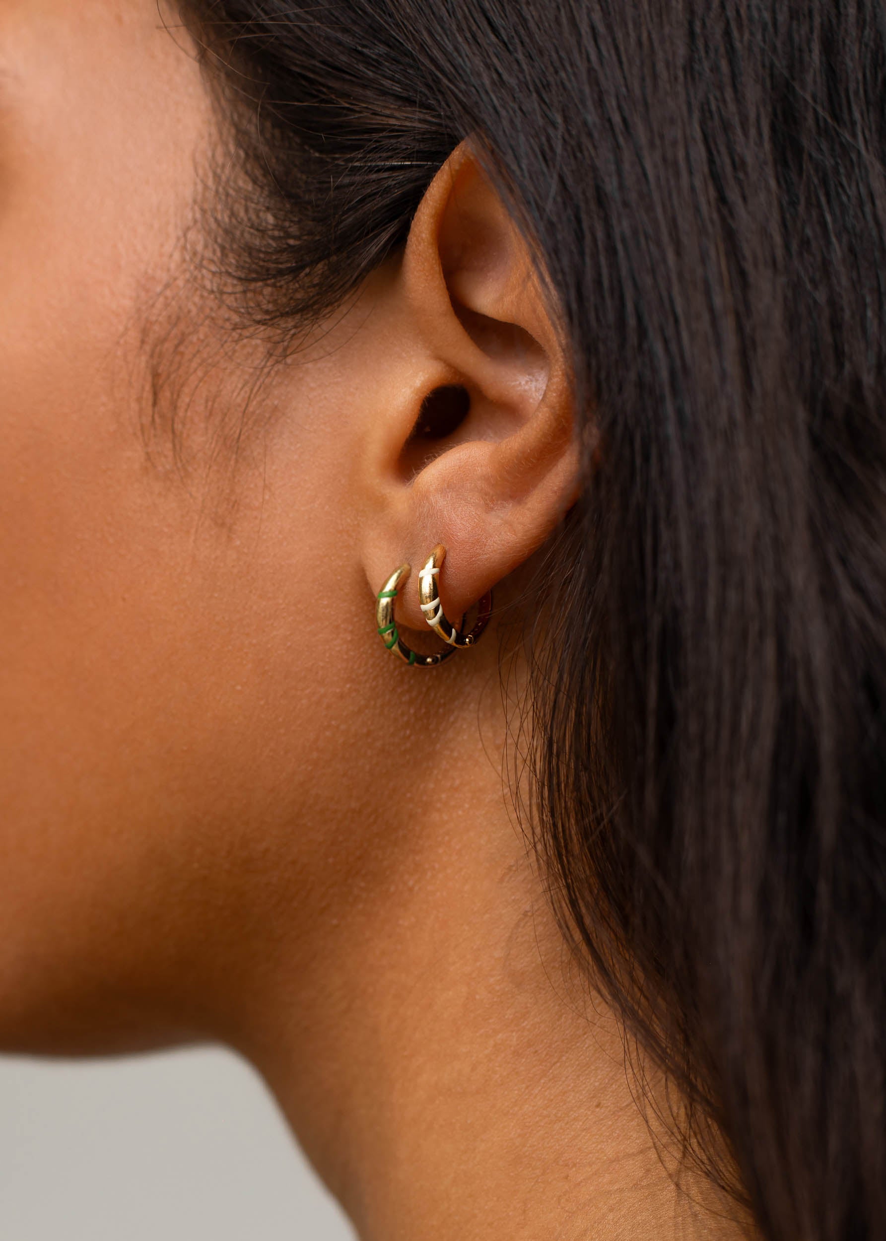 Maya Hoops Ivory