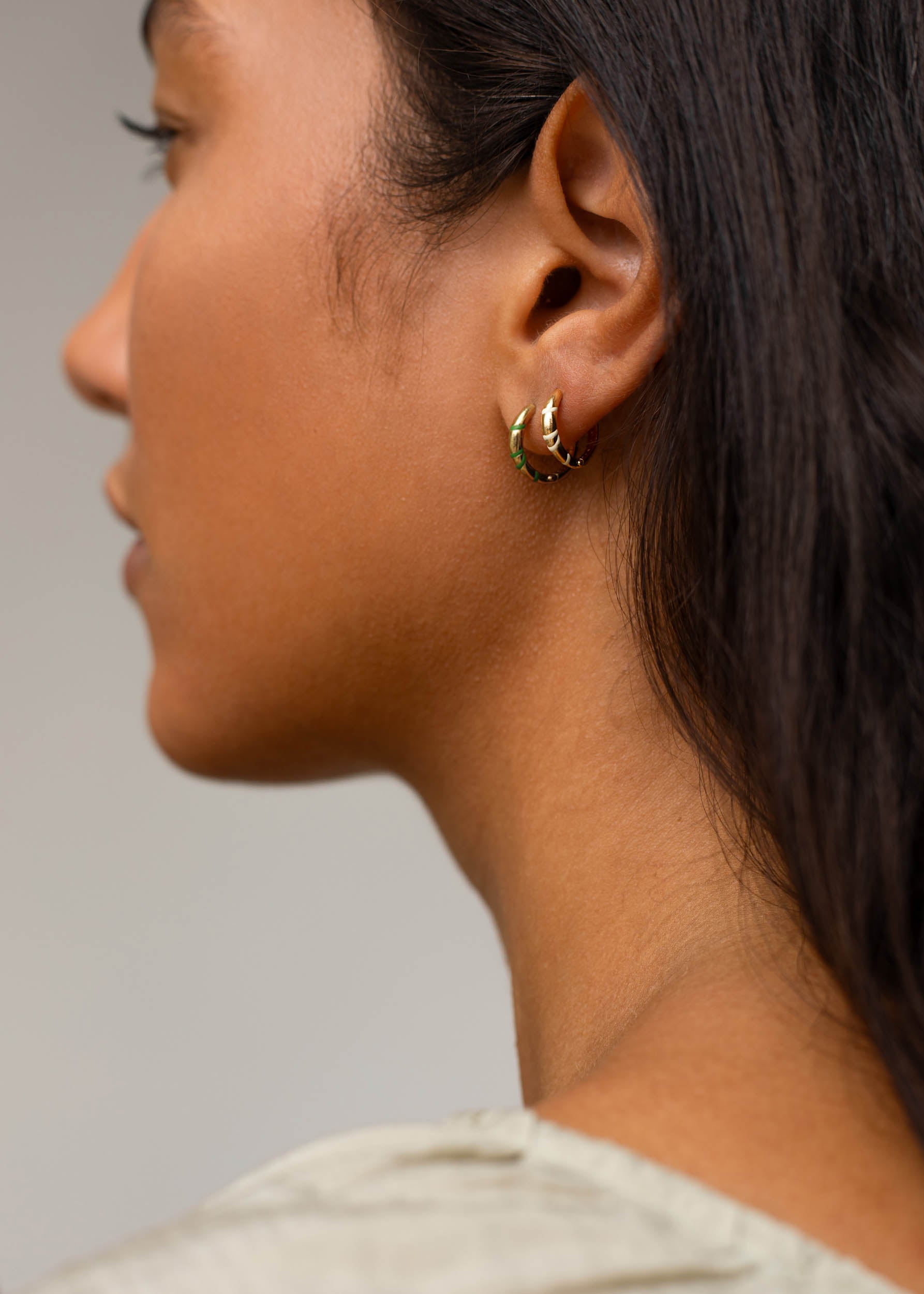 Maya Hoops Ivory
