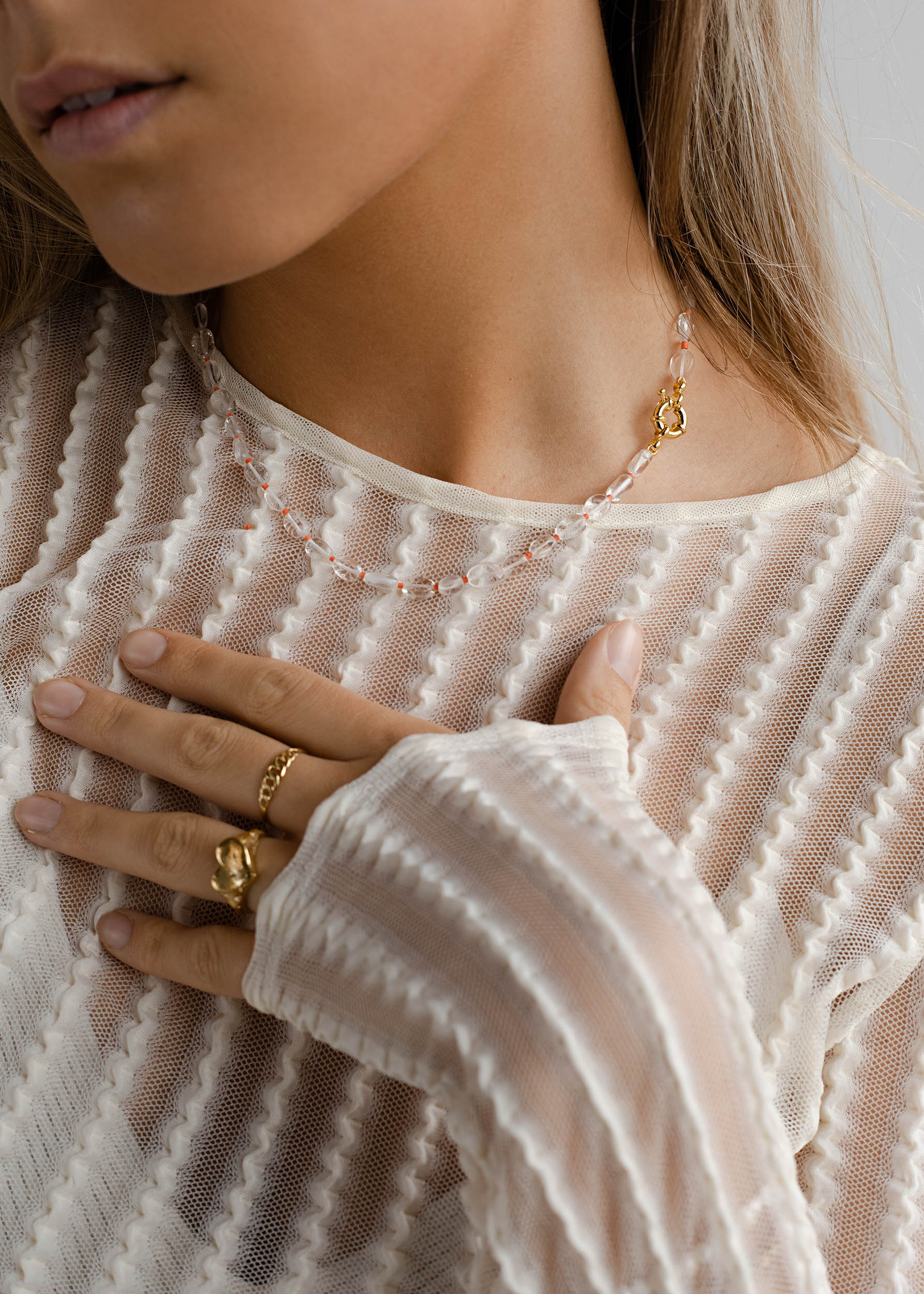 Lily Necklace Coral